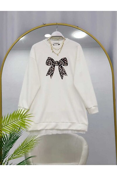 MODA VEDAT Women's Bowknot Printed Oy-So Tunic -0250 (Excluding Underwear)