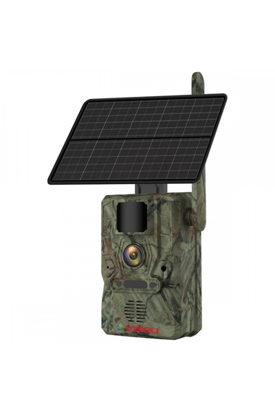 Visoli Hunting Camera with Solar Panel Sim 4G Visoli® H50 GPS Module, 2K Reso...