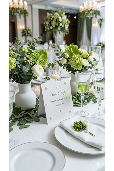 Tasarımcı Civciv nişan davet masası için isimli kart dik kart incili davet ma...