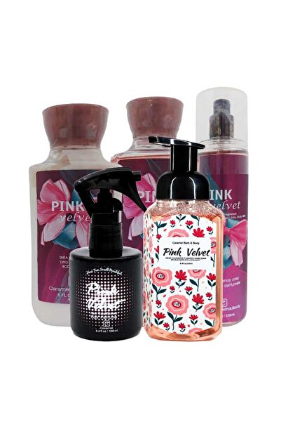 Caramel Bath & Body Caramel Bath & Body Works Beauty Set Pink Velvet 5 Pieces...