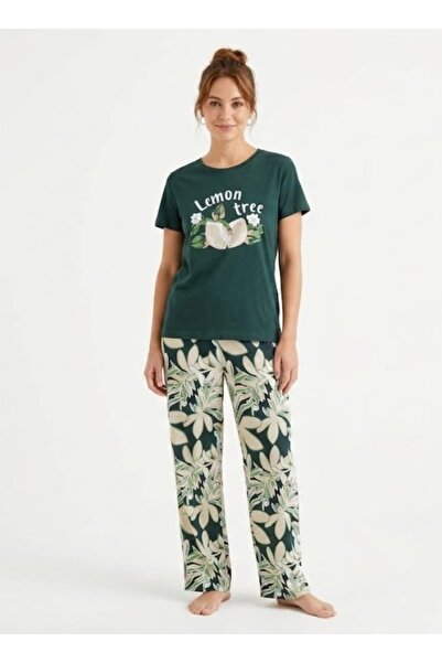 Bumbăcel Women's printed Short-Sleeved Cotton pajamas