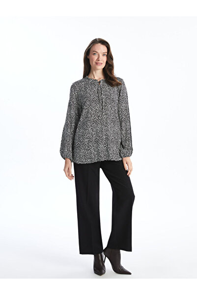 LC Waikiki Nevavm Women's Blouse with Collar Pattern and Contrast