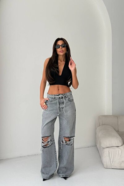 Joana Aralys Women's Oversize Grey Jeans