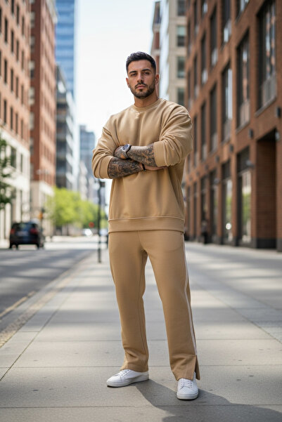 dehaine Men's tracksuit, sweatshirt + pants, men's suit, K008