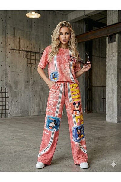 DENİKK Trend Special Stone Print Embroidered Tracksuit Set