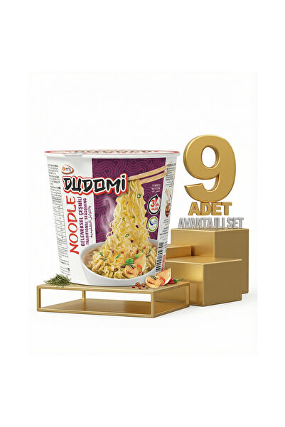 DUDOMİ Bardak Geneksel Çeşnili Noodle 9x60 Gr
