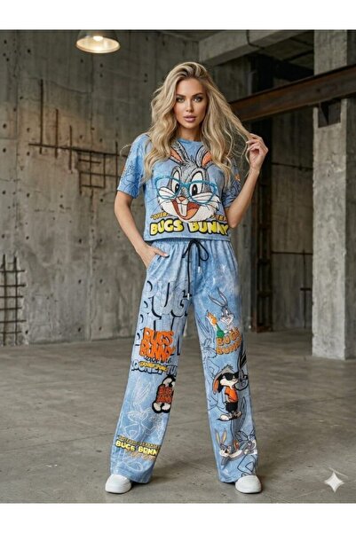 DENİKK Trend Special Stone Print Embroidered Tracksuit Set