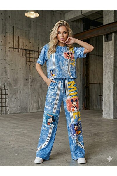 DENİKK Trend Special Stone Print Embroidered Tracksuit Set