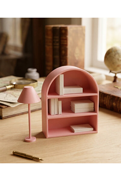 LUBIKO STUDIO Dollhouse Minyatür Mobilya Seti - Kitaplık, Lambader ve DIY Min...