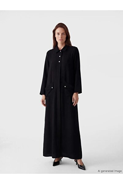 LC Waikiki Plus Size Shirt Collar Women's Robe (S6)