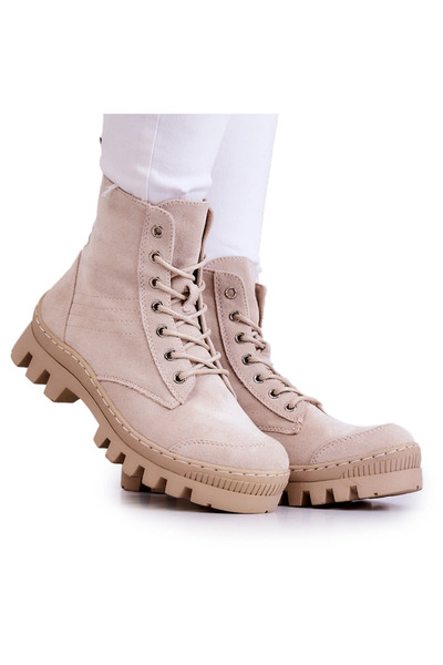 S.BARSKI Suede Trappers With Stitching Light Grey Layden 41