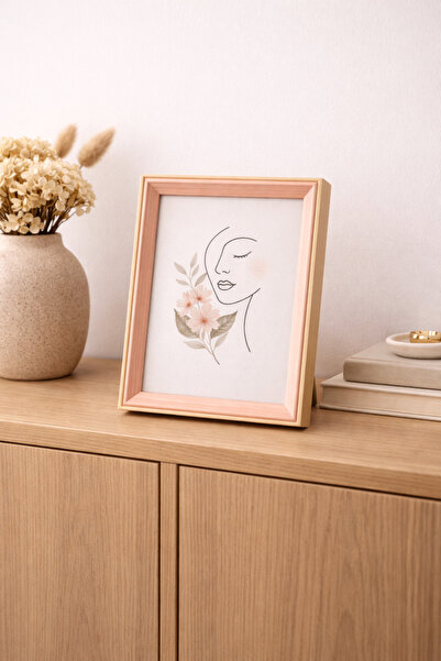 MİS KİTCHEN Natural Wood Glass Photo Frame 13X18 cm Decorative Tabletop & Con...