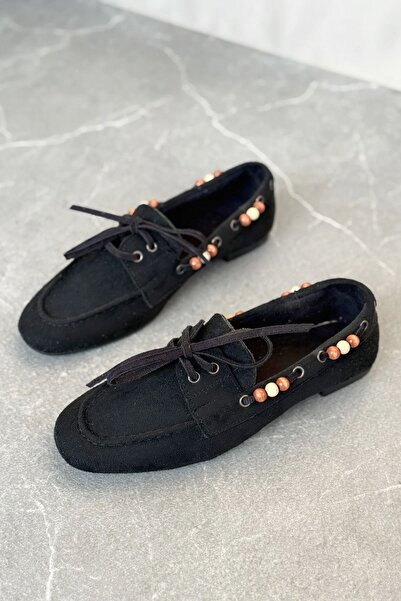 MODAADAM Ženske perle Ragus detalj Ravan đon Baletanke - crna Antilop