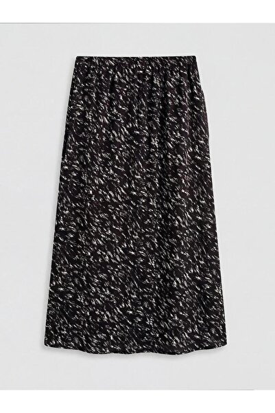 LC Waikiki Elastic Waist Patterned Belmando Flared Skirt (S6)