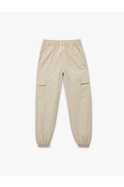 Koton Boy's Canvas Trousers 6Skb40085Tw Stone