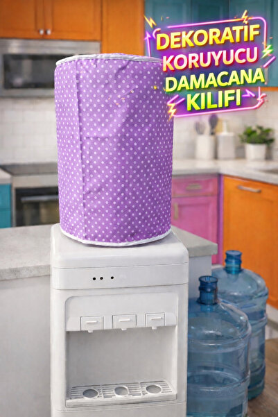 ÇIQRIK HOME Damacana Örtüsü- Puantiyeli & Biyeli Tasarım | 19 LT Damacana Kıl...