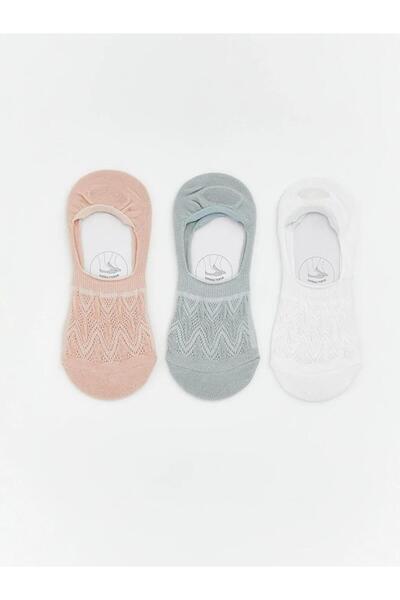 LC Waikiki Αντιολισθητικό Τακούνια δαντελωτή πλέξη Γυναικεία Μπαλαρίνα Κάλτσε...