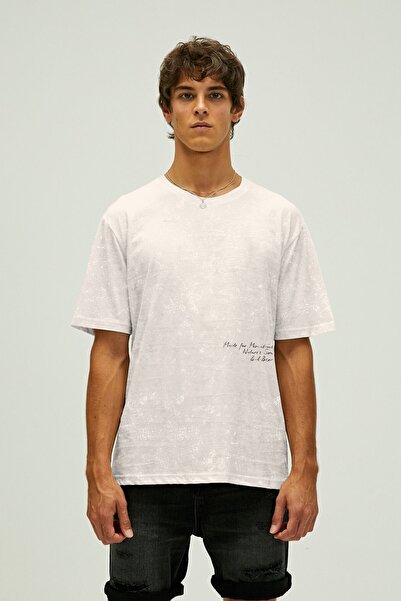 Bad Bear Made for T-Shirt Marshmallow Men's Ecru Crew Neck T-Shirt