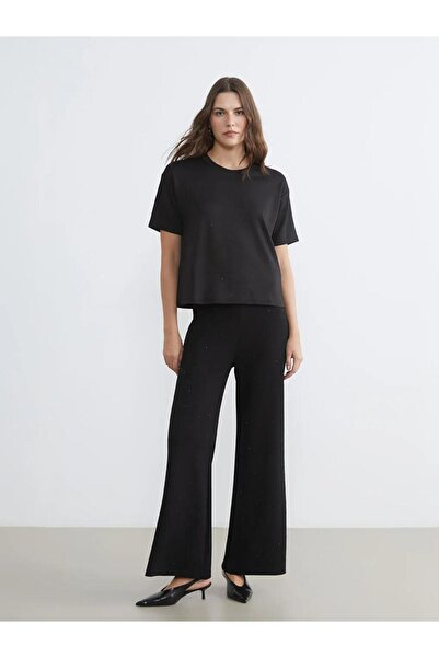 LC Waikiki Elastic Waist Stoned Soft Touch Women's Sweatpants (S6)