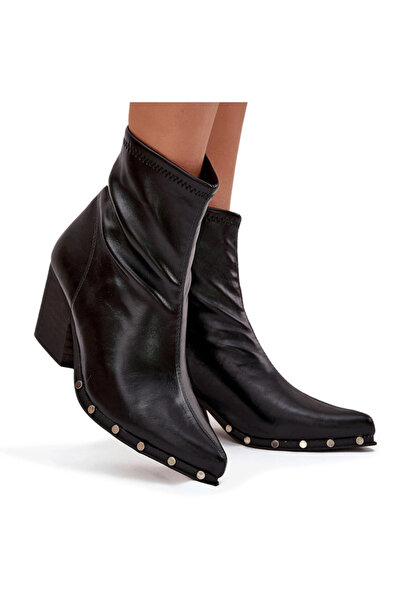 BOTO Women's cowboy boots made of leather with heel black Abrielle 38