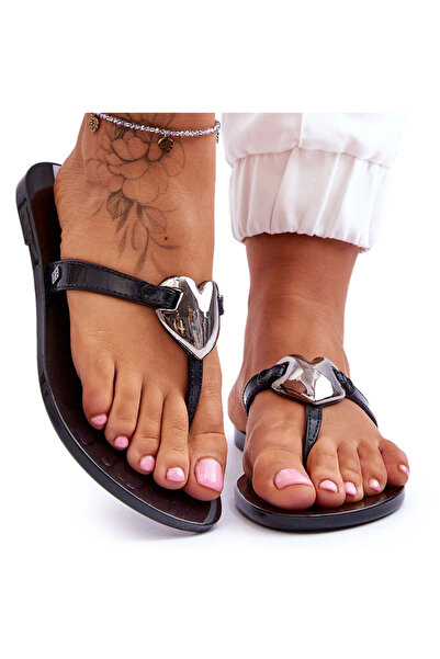 ZAXY Women's Vegan Flip Flops JJ285031 Black 41/42