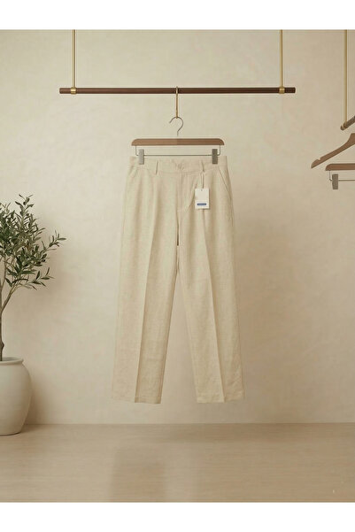 kastrioti Relax-Fit Linen Baggy Pile Detailed Trousers