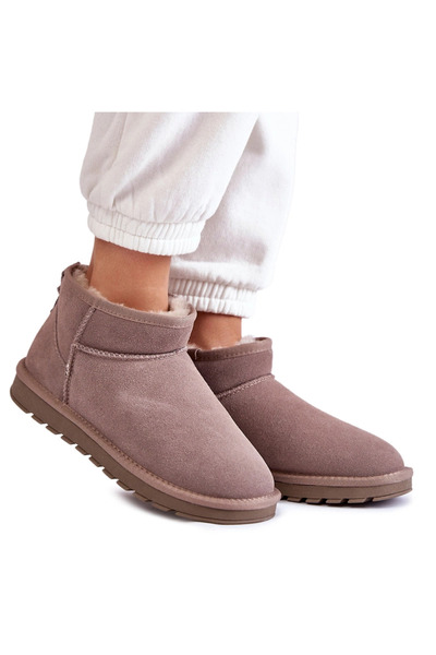 BOTO Women's Suede Low Snow Boots Grey Shelie 40