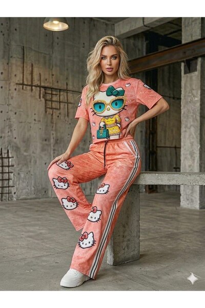 DENİKK TREND SET DE TRENING BRODAT CU IMPRIMARE SPECIALĂ CU PIATRĂ - SET DE T...