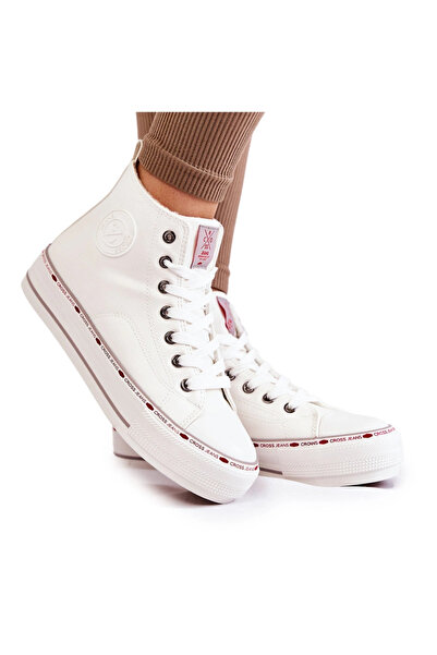 CROSS JEANS Women's High Warmed up Sneakers KK2R4044C White 38