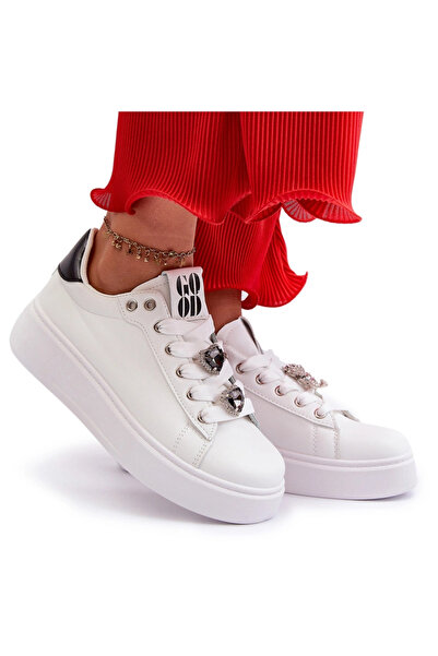 BOTO Women's platform sneakers with white embellishments Herbisa 40