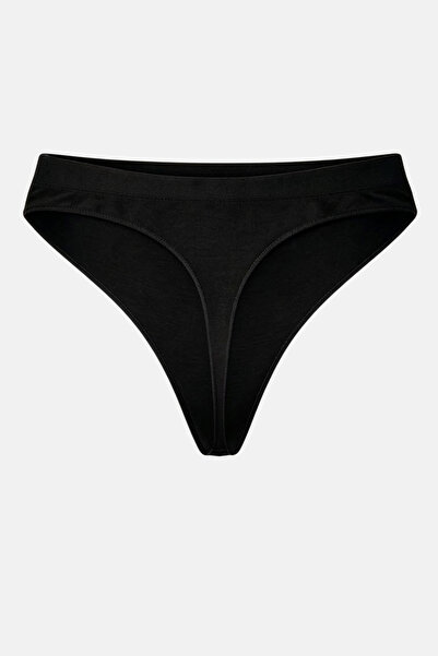 SESEH 3 Pieces Stitch-Free Black Seamless Second Skin Feel Thong