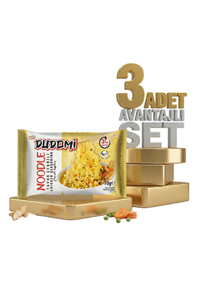DUDOMİ Tavuk Çeşnili Noodle 3x70 Gr
