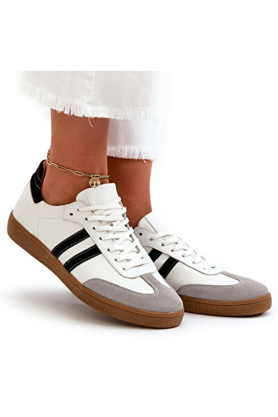 Zazoo N1068 Leather Low Women's Sneakers White 41