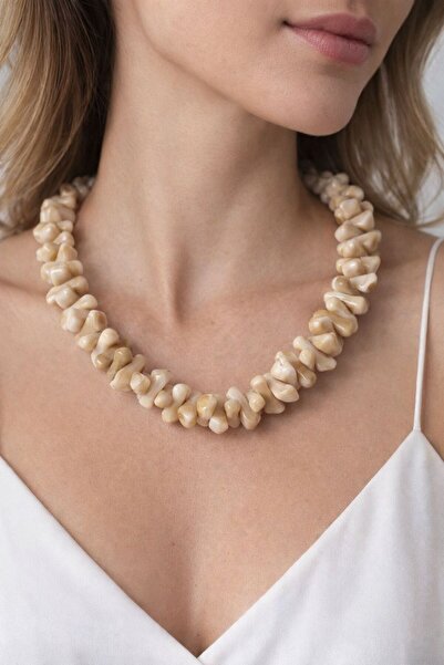 BIJUTERI Pebble Bone Necklace