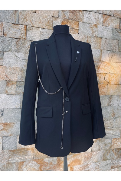 Classy Store Limente Handmade Women's Jacket, Minimalist Design, Black