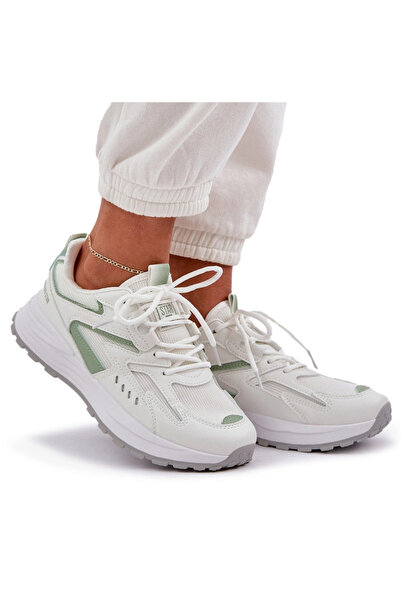 Big Star Shoes Ladies Sports Shoes Big Star NN274A095 HI-POLY SYSTEM White-Gr...