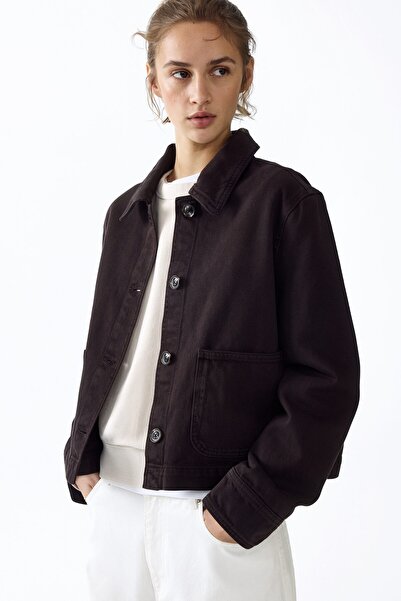 H&M Pamuklu Gabardin Gömlek Ceket