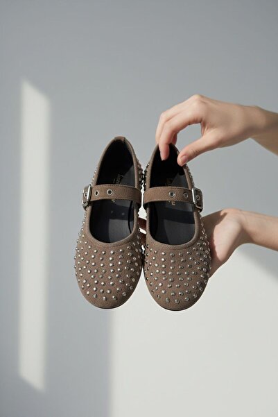 Adım Dünyası حذاء نسائي مرصّع بالأحجار ماري جين حذاء مسطح أنيق ومريح للاستخدا...