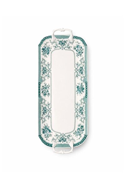 EVALIZA Voila Presentation Plate with Handle Green 44cm