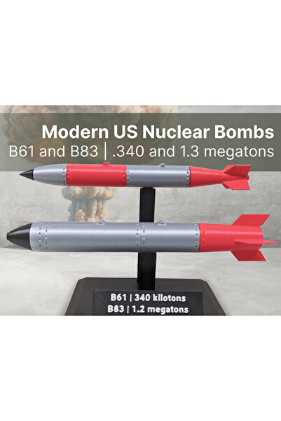 Titrek Toys Modern ABD Nükleer Bomba Seti B61 ve B83 - Modern US Nuclear Bomb...