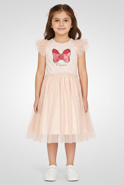 Disney Toddlers Girl Short Sleeve Mickey And Friends Dress, Light Pink