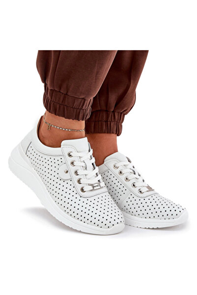 Vinceza Women's Leather Sports Shoes 79532 White 39
