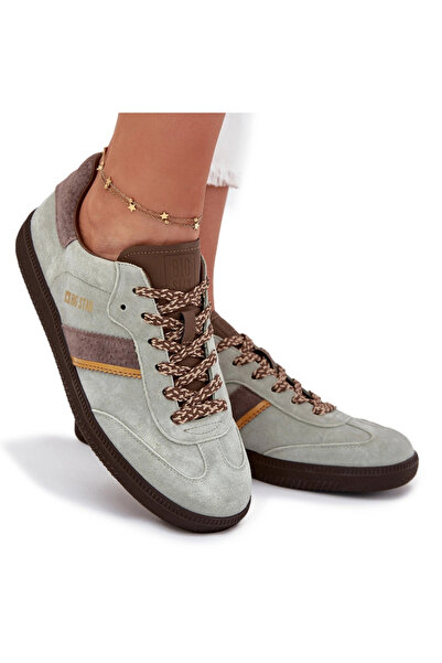 Big Star Shoes Women's Low Suede Sneakers Big Star SS274678 HI-POLY SYSTEM Mi...