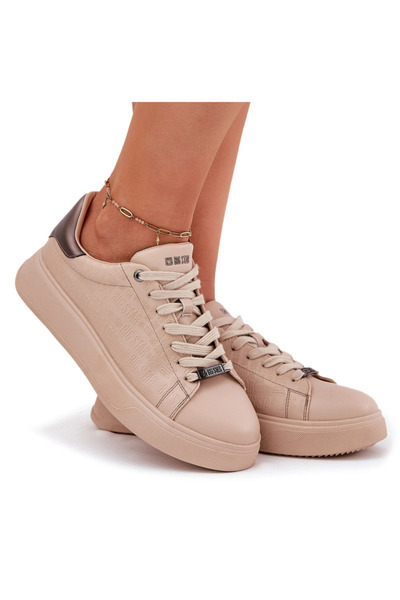 Big Star Shoes Sneakerși de damă din piele Big Star RR274259 bej 38