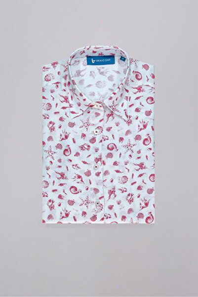 Braiconf Casual women's blouse with a classic cut Multicolor