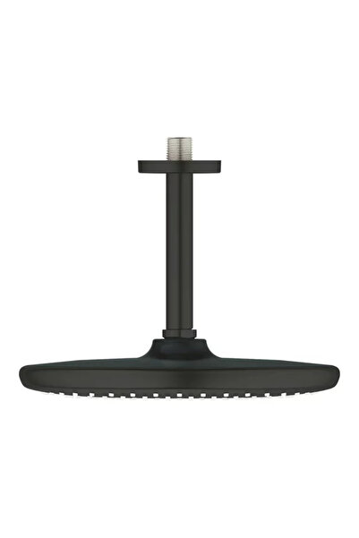 Grohe Palarie si brat de dus negru mat Tempesta 250 Cube rotunda montaj tavan