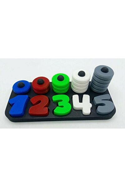 ARCANIUM Montessori Educational Colorful Numbers and Rings Math Learning Set ...