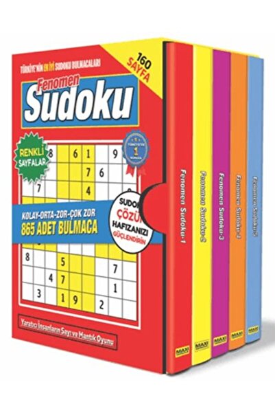 Genel Markalar Fenomen Sudoku Bulmaca Seti - 5 Kitap
