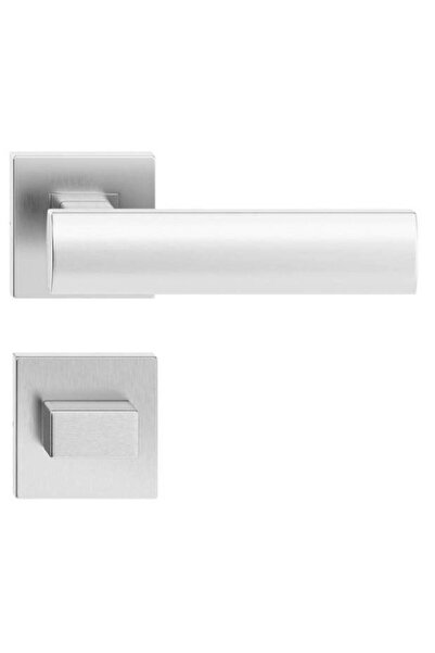 THG Mânere de ușă din inox cu rozetă WC