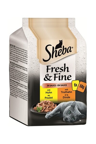 SHEBA Fresh&fıne Kümes Hayvanları Seçkisi 6X50 gr =300 Gr